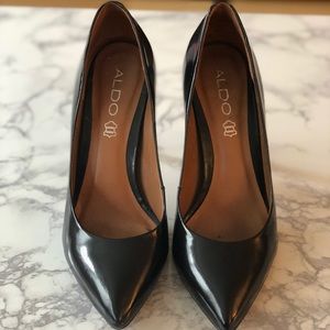 Black patten pumps